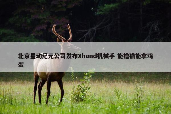 北京星动纪元公司发布Xhand机械手 能撸猫能拿鸡蛋